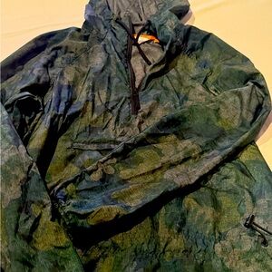 Orvis, light weight flower camouflage , half zip, lightweight pullover.